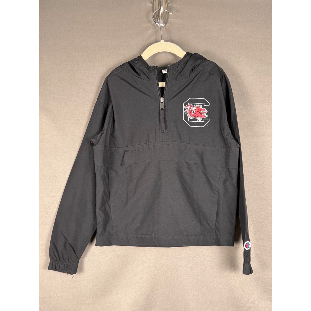 Champion South Carolina Gamecocks Windbreaker Kids XS Black Quarter Zip Hooded‎